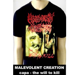 Camiseta Dark Stamp Malevolent Creation - The Will To Kill